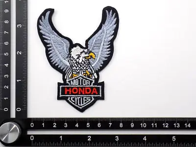 HONDA MOTORCYCLES EMBROIDERED PATCH IRON/SEW ON ~3-3/4 X 2-7/8  EAGLE VTX SHADOW • $6.99