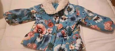 Gorgeous Next Baby Girl Next Floral Coat Size 9-12 Months • £7