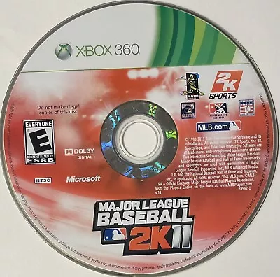 Major League Baseball 2K11 (Microsoft Xbox 360) DISC ONLY | NO TRACKING | M1227 • $4.85