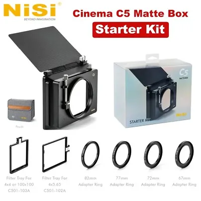 NiSi C5 Matte Box Filter Kit True Color VND 1-5 Stops 67mm 72mm 77mm 82mm Adapte • $159