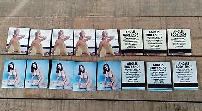 16 Old Fashioned Girl Pin Up Nude Match Books ..Angels Body Shop Columbus Ohio • $12.50