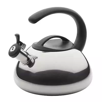 Stainless Steel Whistling Tea Kettle 2.3 Quart Silver • $19