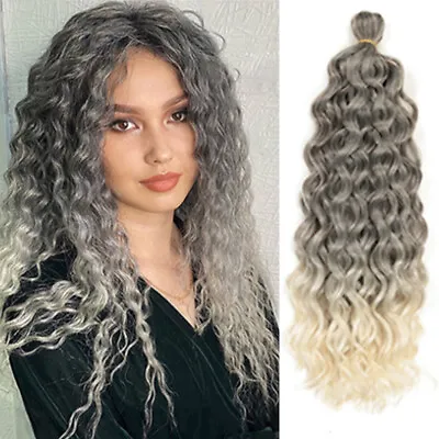 20  Ombre Ocean Wave Hair Crochet Braids Hawaii Curls Braiding Hair Extensions • £8.82