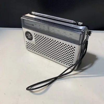 Panasonic Portable Radio AM/FM Vintage RF-516 Silver Works Read Hand Held. • $20