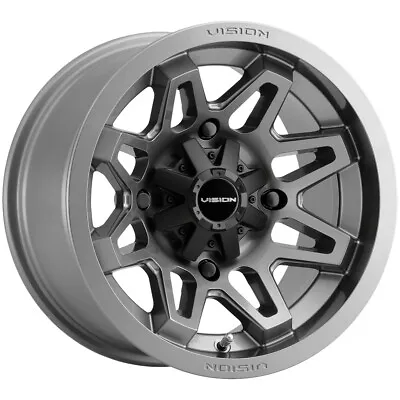 Vision UTV 416 Seven 12x8 4x136 -10.2mm Gunmetal Wheel Rim 12  Inch • $72.99