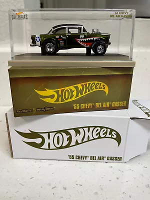 Hot Wheels 2019 RLC '55 Chevy Bel Air Gasser Flying Tiger |  Spectraflame Olive • $190