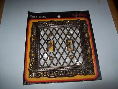 Vintage Deco Room Dual Switch Plate Cover Faux Mother Of Pearl  Venetian Pearl  • $25.99