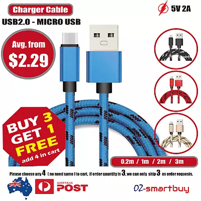 $5.25 • Buy Micro USB To USB2.0 Male Data Snyc Charger Charging Cable Cord