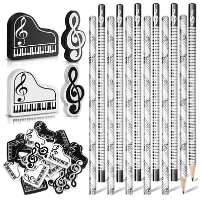 Music Pencils Music E Pencil With Music Themed Erasers Wood Pencils Bulk5490 • $15.71