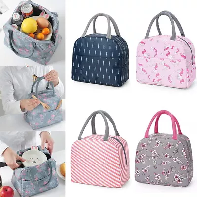 Insulated Lunch Bags Insulated Food Storage Pouch Cooler Handbag Tote Picnic UK • £4.92