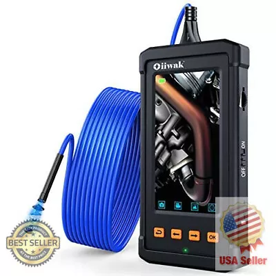 Oiiwak Industrial Endoscope 5.5mm Automotive Borescope 1080P HD 4.3inch Screen • $85