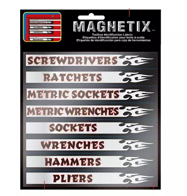 Garage Drawers Magnetic Labels Mechanic Tools Organizer Chest Box Kit Removable • $13.99