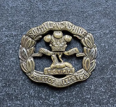 Genuine South Lancashire Regiment 1916 Economy Issue Cap Badge • £7