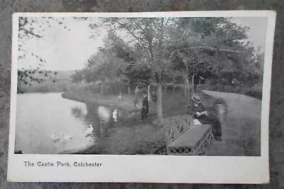 The Castle Park Colchester Essex Used Postcard 1908 Portsmouth Postmark • £4