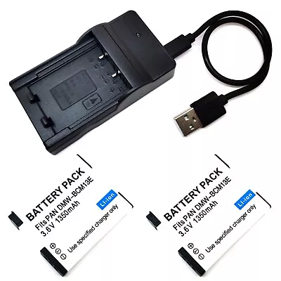 Battery / USB Charger For DMW-BCM13E Panasonic Lumix DMC-TZ41 DMC-TZ55 DMC-TZ57 • $53.98