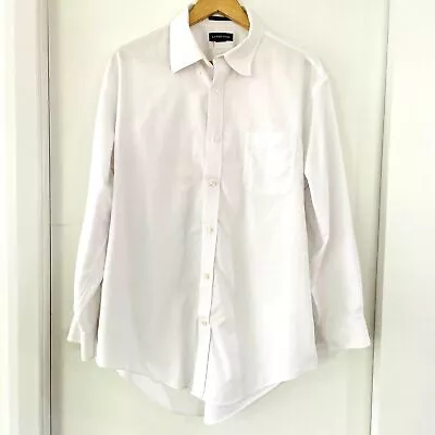 Land's End White Button Down No Iron Original Oxford Dress Shirt 17.5-33 • $25