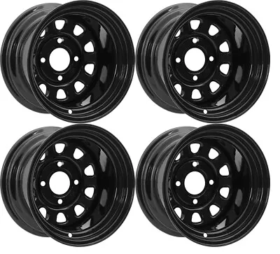 Yamaha Grizzly ATV Rims Wheels 12  Front Rear Black ITP Delta 350 400 450 Kodiak • $269.99