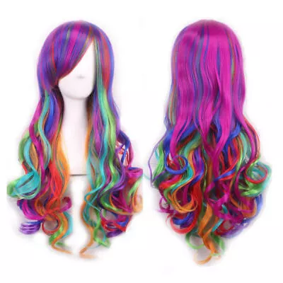 Women Long Hair Full Wig Curly Wavy Straight Hair Wigs Costume Party Cosplay' • £8.88