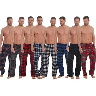 Mens Check Flannel Lounge Pants/Pyjama Bottoms 100% Brushed Cotton Size S-3XL • £9.95