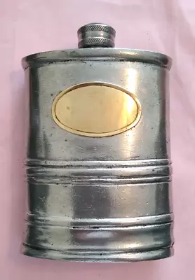 Heavy Pewter - 6 Ounce Hip Flask -  No Plate Inscription - Marked 95 - Vintage • $55