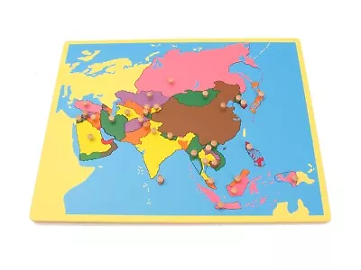 NEW Montessori Geography Material- Small Board Puzzle Map Of The Asia • $24