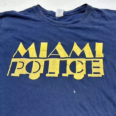 Miami Police T Shirt Womens L Vice Logo Style Department Casual Officer Tee • $14