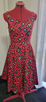 Hearts & Roses Swing Dress. Rock N Roll Rockabilly Pinup Style Size 8 (UK10) • $29