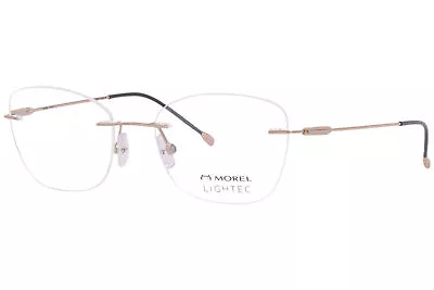 Morel Lightec 30238L PP01 Eyeglasses Frame Men's Rose Gold Rimless Oval 51mm • $129.95