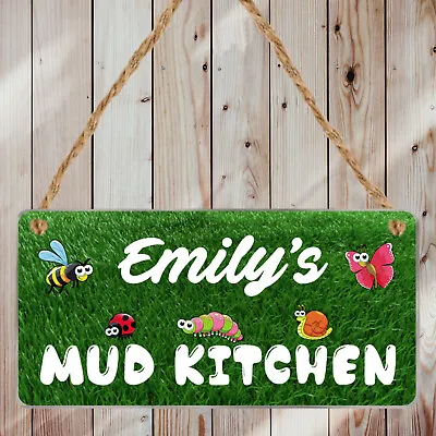 £9.99 • Buy Personalised Mud Kitchen Childrens Novelty Sign Garden Acrylic Kid Birthday Gift