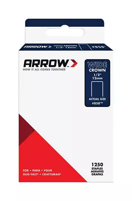 Arrow Fastener #858 1/2 In.   W X 1/2 In.   L 18 Ga. Wide Crown Standard Staples • $6.99