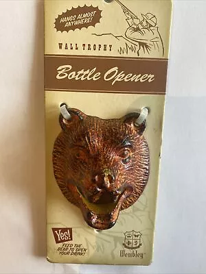 Cast Iron Bear Head Bottle Opener Wall Mount • $5.75