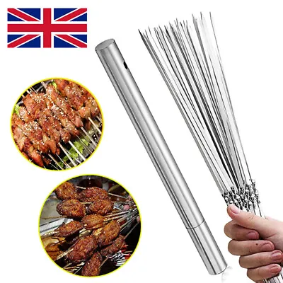 BBQ Barbecue Metal Skewers Sticks Grill Kebab Outdoor Camping 20 PCS X 35cm  • £5.99