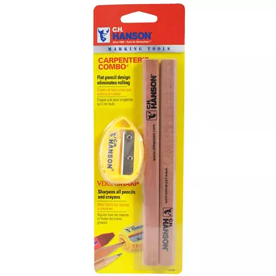 C.H. Hanson VersaSharp 8.8 In.   L Carpenter Pencil Kit Beige 3 Pc • $8.99