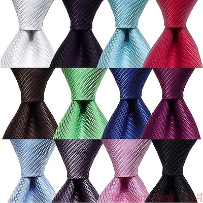 New Fashion Classic Striped Tie JACQUARD WOVEN Men's Silk Suits Ties Necktie • $8.55