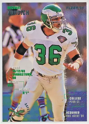 1995 Fleer Football - Michael Zordich - Philadelphia Eagles - Base - #311 • $1.49