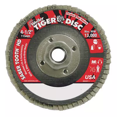 WEILER 50134 Flap DiscPhenolic60 Grit PK 10 • $186.20