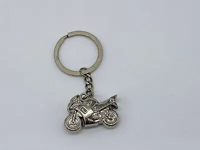 Motorcycle Charm Pendant Key Chain Ring Souvenir Jewelry Gift - Men’s Sport Bike • $2.87