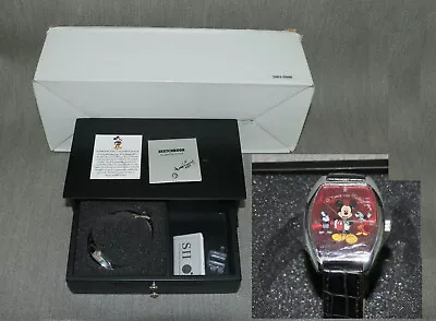 Disney Mickey Mouse 2003 75 Years With Mickey Wrist Watch LE 5000 Sketch Boxed • $114.94