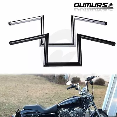 $80.09 • Buy 8  Rise Z-Bars 1  Handlebars For Harley Sportster XL883 XL1200 Softail Dyna