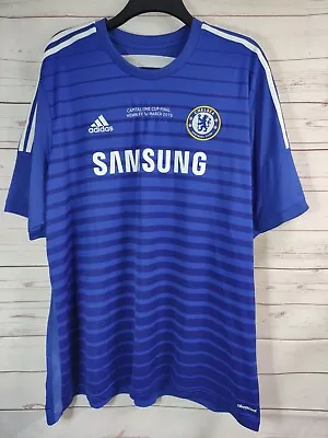 Chelsea League Cup Final 2015 Capital One Home Shirt 3XL Jersey Blue 2014 *RARE* • £64.79