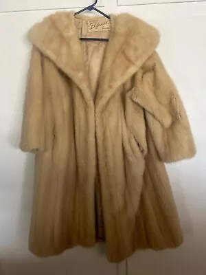 Vintage Mink Fur Women's Full Length Coat By Bifanos Dallas • $224.99