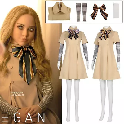 Womens Thriller Movie M3GAN Cosplay Clothes Megan Dress AI Doll Robot Fancy • $42.29