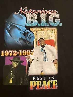 Notorious Big Memorial Shirt Size L Nas Tupac Mobb Deep Lil Kim • $21