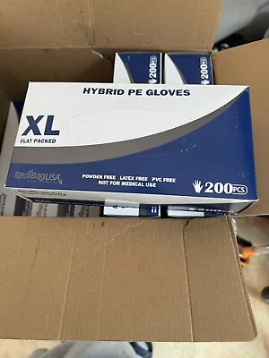 Lot Of 7 Boxes RediBag X-Large Flat Packed Powder Free Disposable Gloves • $30