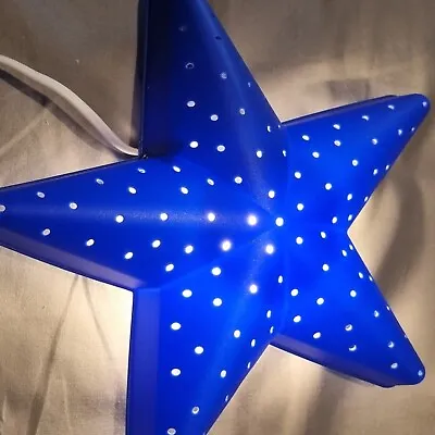 Ikea Smila Blue Star Wall Light Children's Bedroom Nightlight • £9