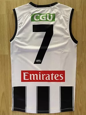 Rare Collingwood Magpies AFL Josh Daicos No 7 Player Issue Jumper Guernsey GPS • $599.99