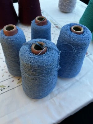 £10 • Buy Knitting Machine Wool Cones. 1150g Hobby Acrylic/nylon 83/17. Blue