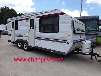 $1034 • Buy No Reserve Used Short Small Cheap Travel Camper Rv Trailer Old Vintage Repo Ruff