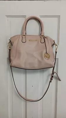 Michael Kors Pink Leather Medium Satchel Shoulder Bag Purse  • $49