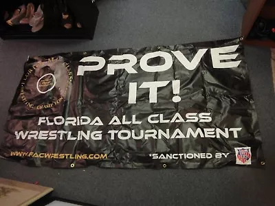  Florida All Class Wrestling Tournament Championship Vinyl Banner Sign 70  X 35  • $5